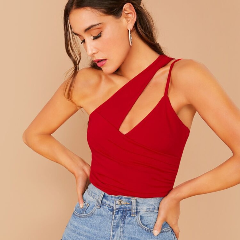 One Shoulder Crop Top
